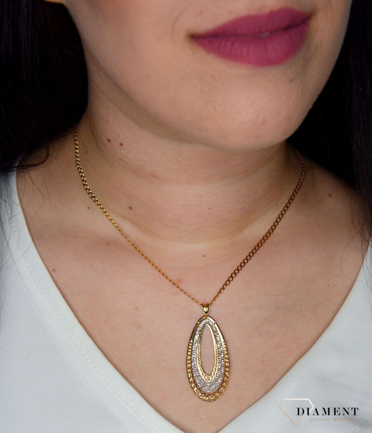 Złota zawieszka 585 ażur owalny ZA 1514.jpg